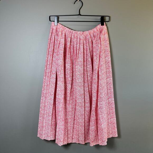 Vintage Red and White Pleated Skirt Size 12 - Picture 1 of 4